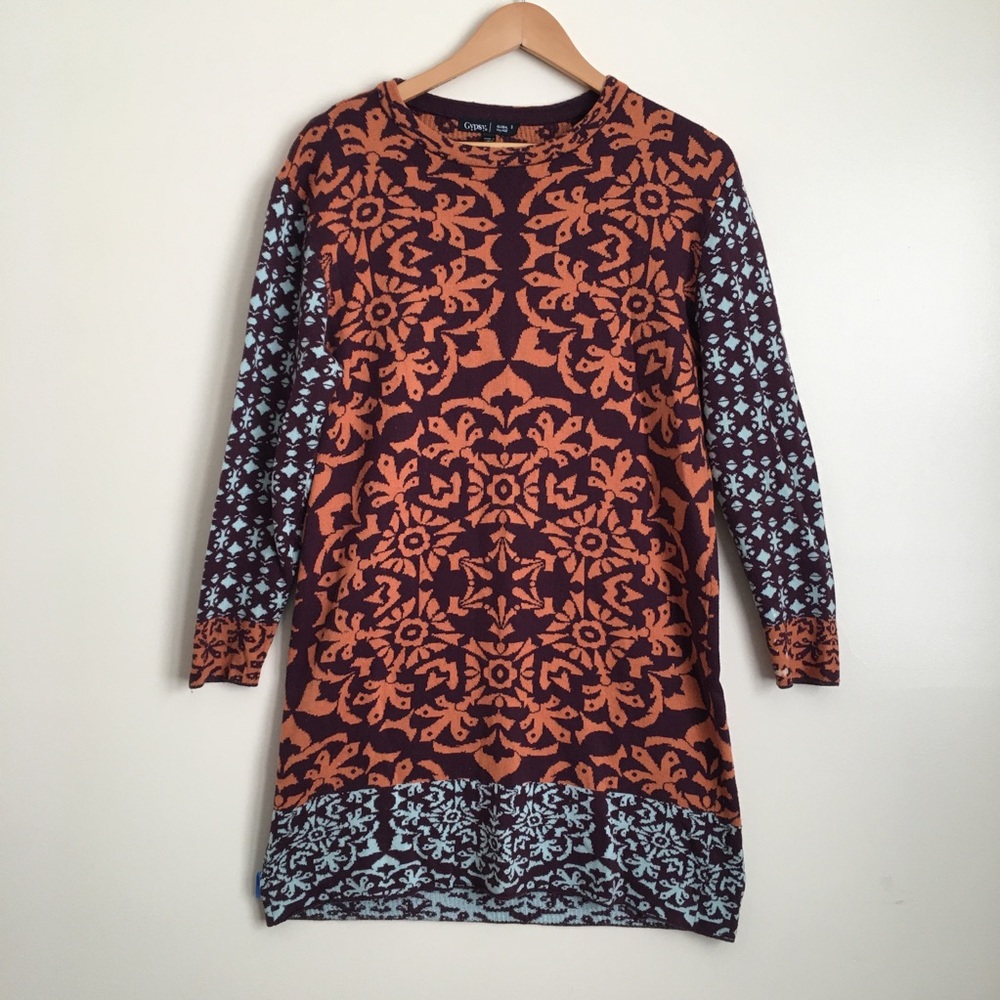 Gypsy 05 Bohemian Patterned Sweater Dress